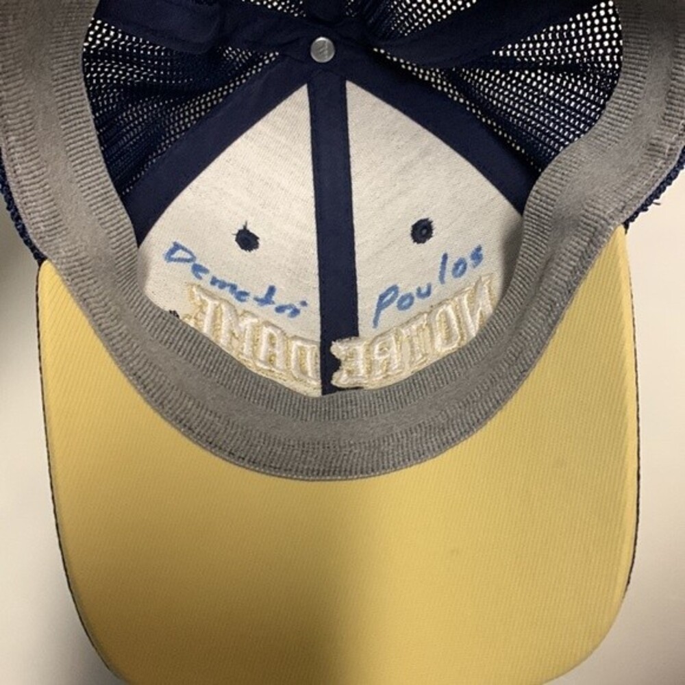 Adidas Kids' Notre Dame Navy Gold Mesh Baseball Cap Size Youth - Picture 5 of 5
